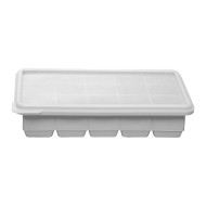 Forma Para Gelo 15 Cubos 19,5X12,5X4,5cm Cinza Silicone